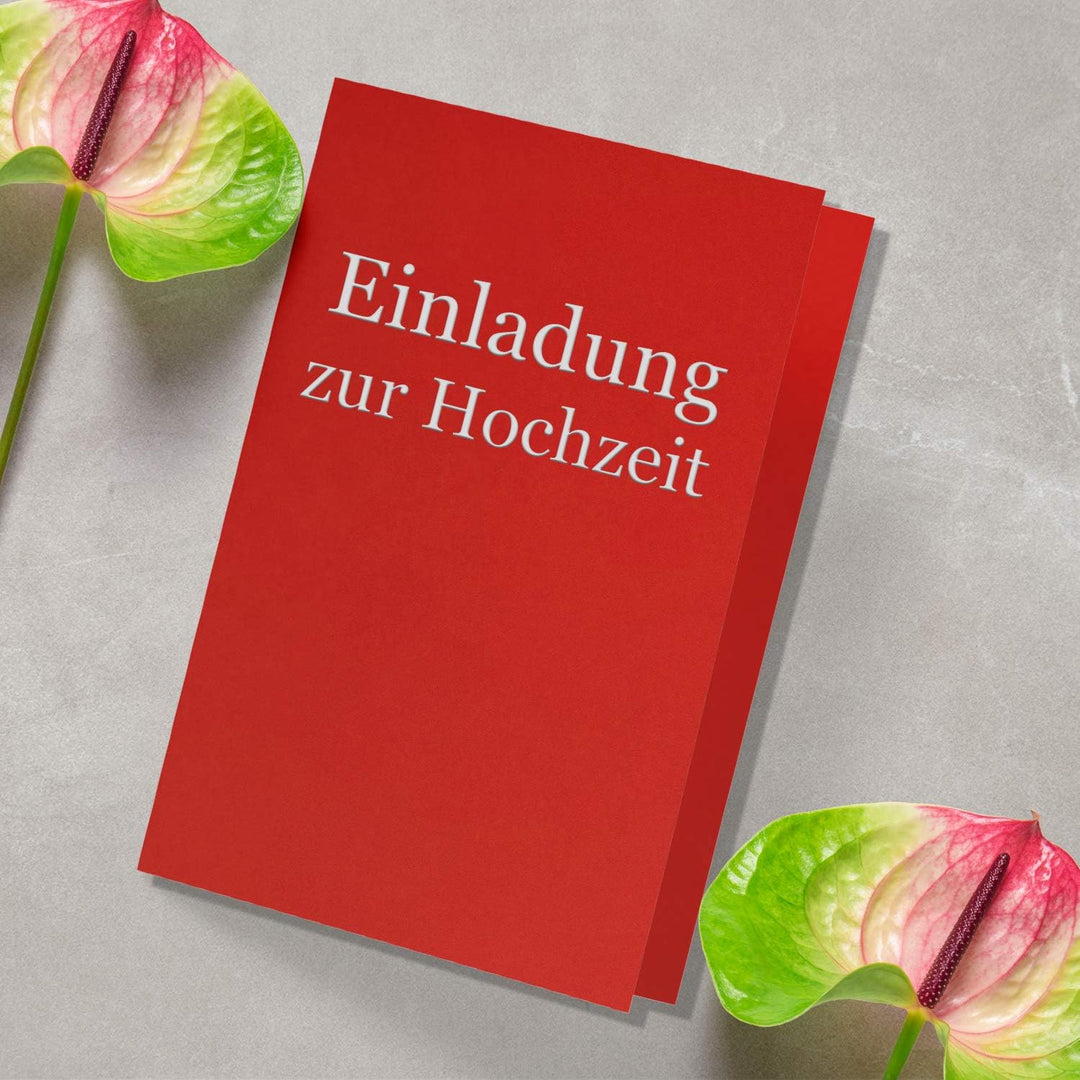 FarbenFroh by GUSTAV NEUSER DIN A5 Faltkarten - Rot - 700 Stück - Einladungskarten - Menükarten - Ki