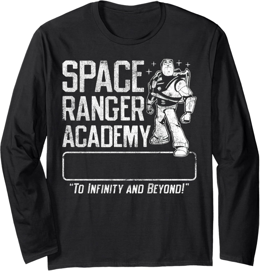 Disney Pixar Toy Story Buzz Ranger Academy Name Here Langarmshirt