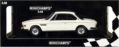 Minichamps 155028030-1:18 1968 BMW 2800 CS-White Collectible Miniaturauto