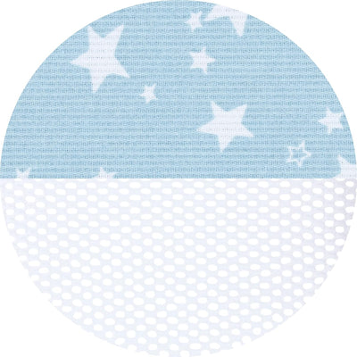 babybay Nestchen Mesh-Piqué passend für Modell Original, azurblau Sterne weiss