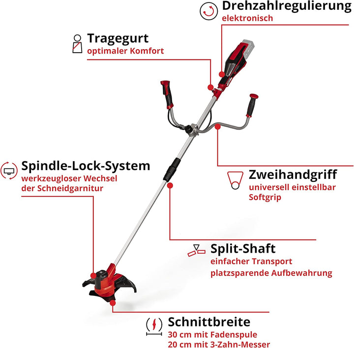 Einhell Akku-Sense AGILLO 18/200 Power X-Change (Li-Ion, 18V, 7500 min-1, Faden m. Tippautomatik/3-Z