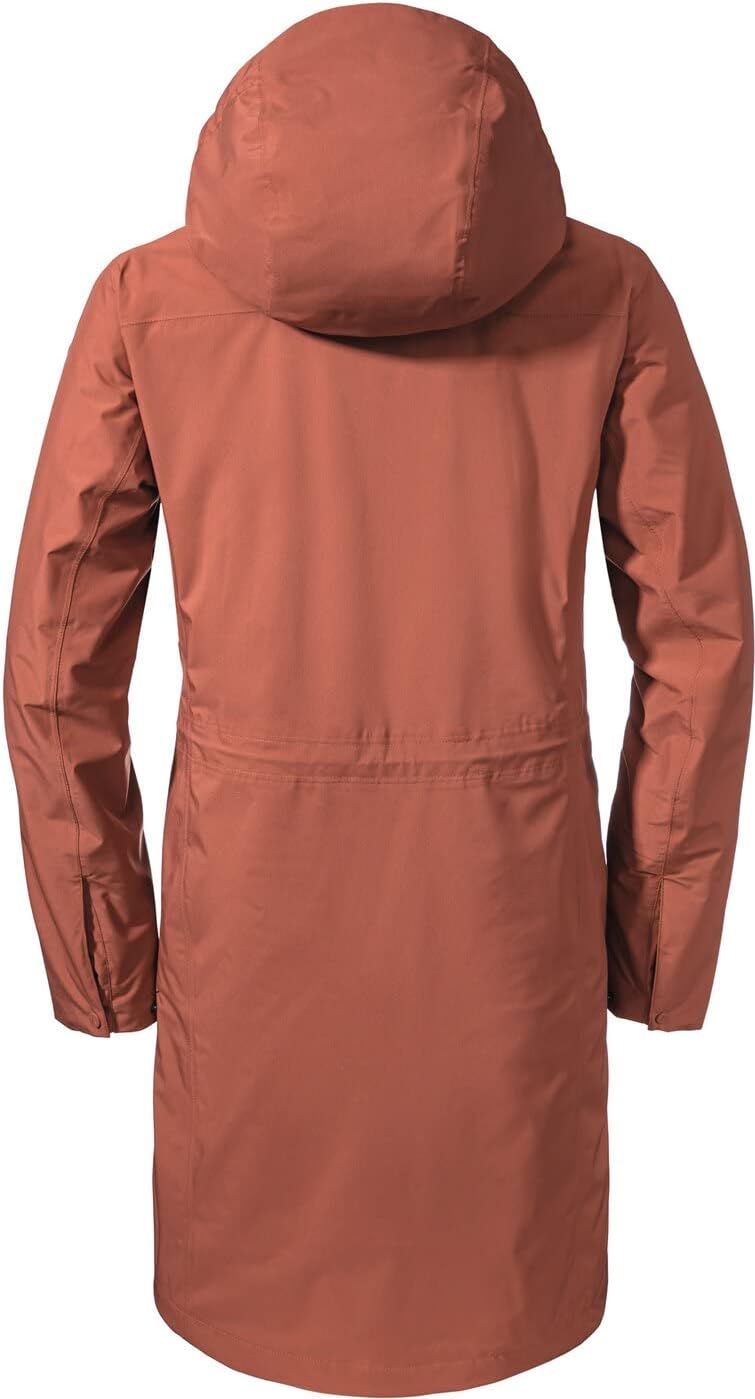 Schöffel Damen Parka Sardegna L, wind- und wasserdichte Regenjacke für Frauen mit praktischen Tasche