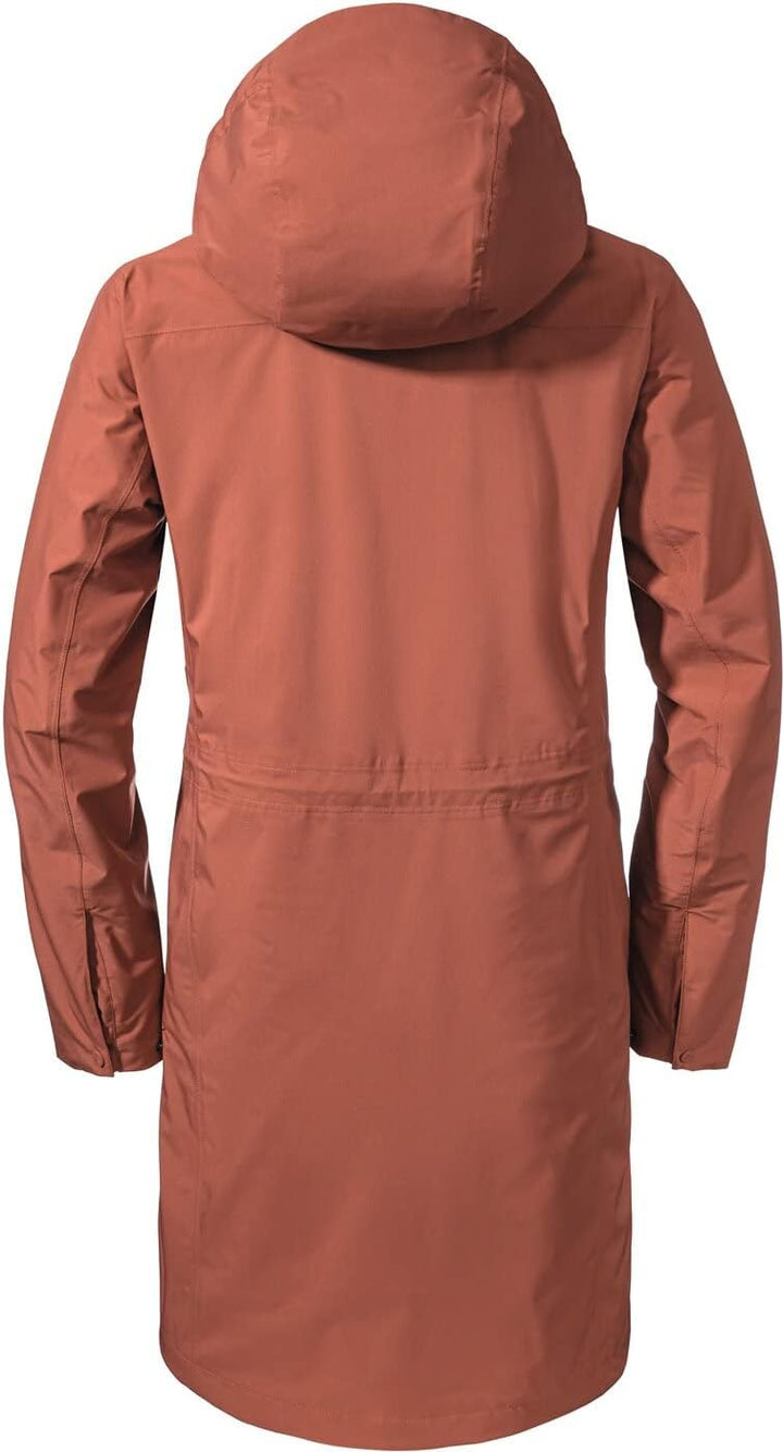 Schöffel Damen Parka Sardegna L, wind- und wasserdichte Regenjacke für Frauen mit praktischen Tasche