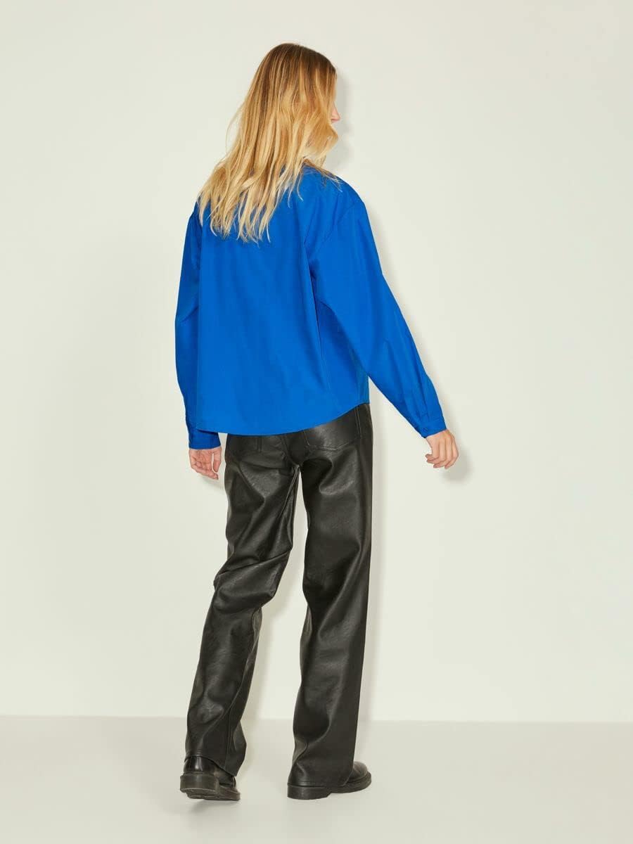 Damen Jxmission Ls Relax Shirt Noos Bluse, Blue Iolite