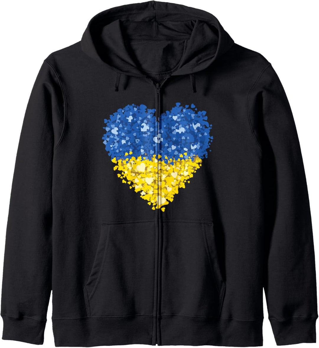 Ukraine Flagge Herz abstrakt Männer Frauen Kinder Ukrainisch Kapuzenjacke
