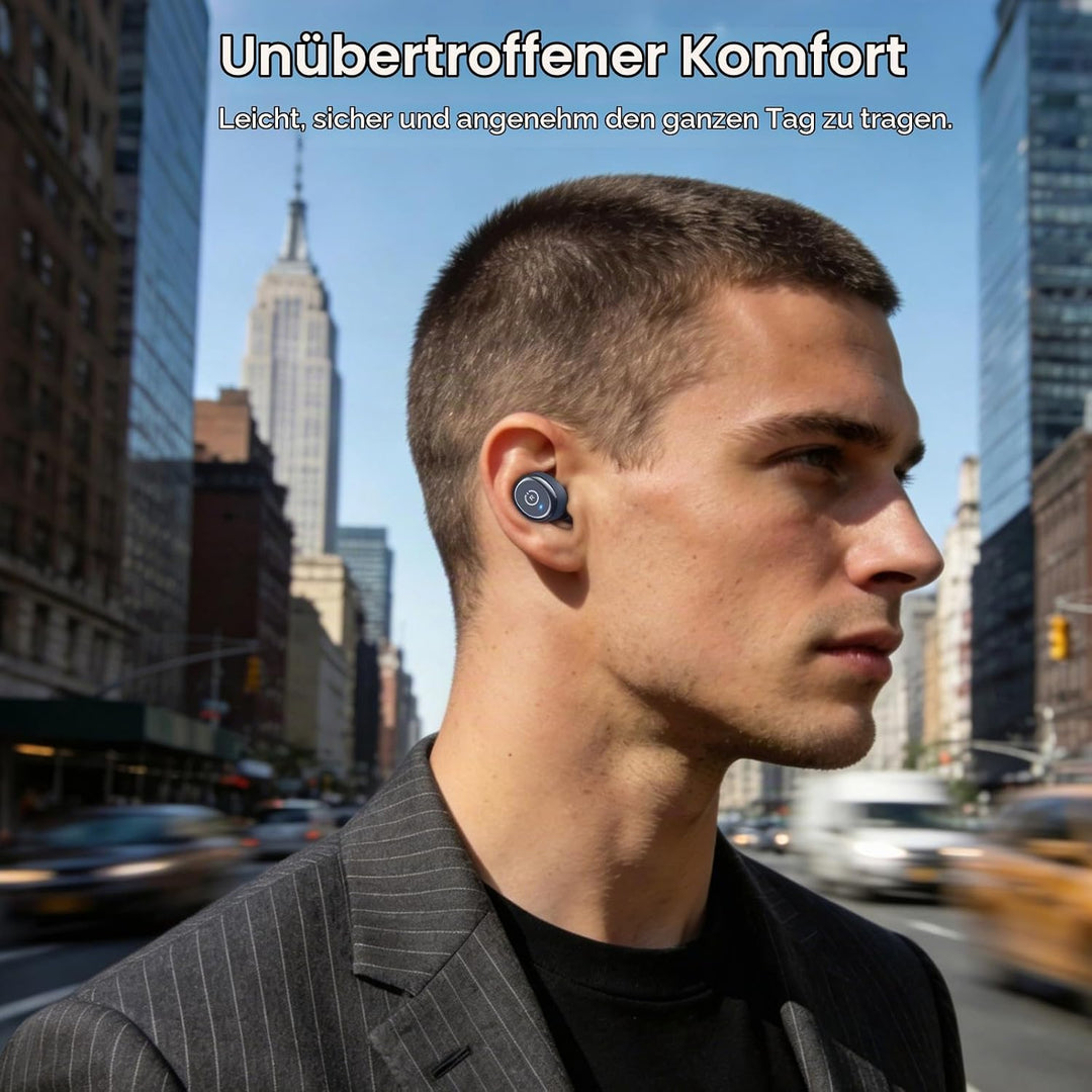 TOZO T10 Kopfhörer Kabellos Bluetooth In Ear mit Ladecase 55 Std. IPX8 | ENC für klare Anrufe und Kl