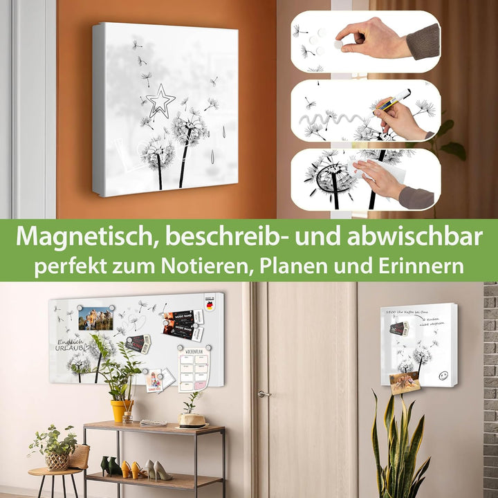 banjado Grosser Schlüsselkasten Metall - Schlüsselbox 30x30cm mit 32 Haken - Schlüsselkasten modern