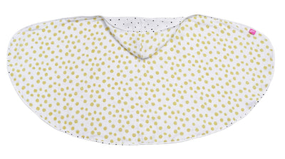 Babybadetuch Öko-Tex Standard 100 aus Baumwollmusselin Kapuzenhandtuch 65x130cm - Kleckse gelb, Klec
