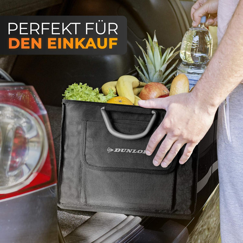 Dunlop Kofferraumtasche Auto Kofferraum Organizer - Hochfeste faltbare Auto Organizer Box mit Notfal