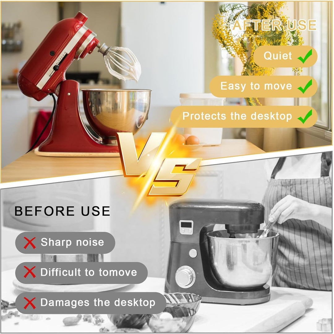 Bambus Gleitbrett für Kitchen Aid Artisan 4.5-5 Quart Tilt, Verschiebbare Unterlage für Kitchen Aid
