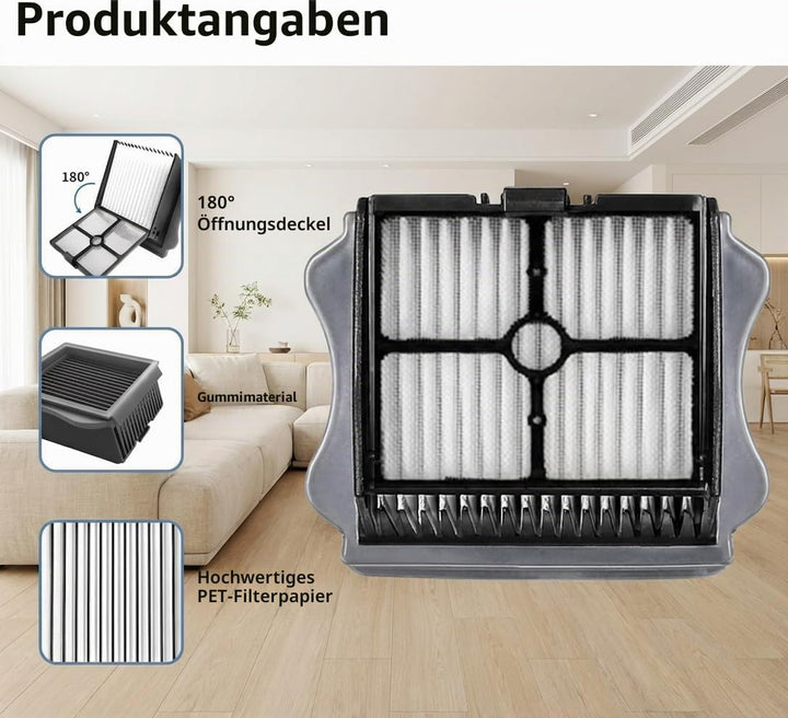 6 Stück HEPA Ersatzfilter für Tineco FLOOR ONE Stretch S6 / SWITCH S6 / S7 Stretch / S9 Artist / S5