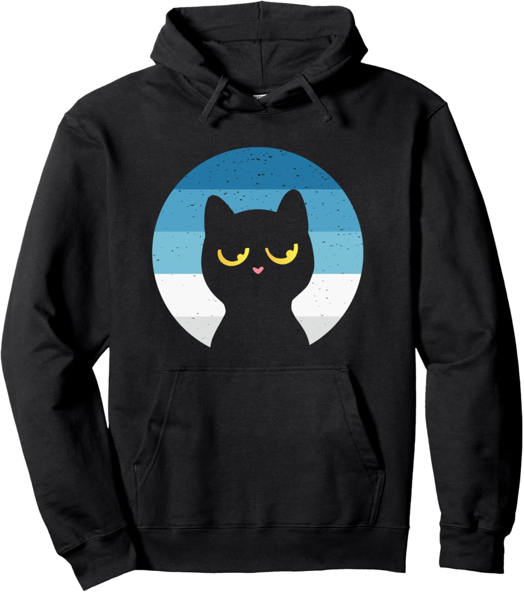 Katze Retro Pullover Hoodie
