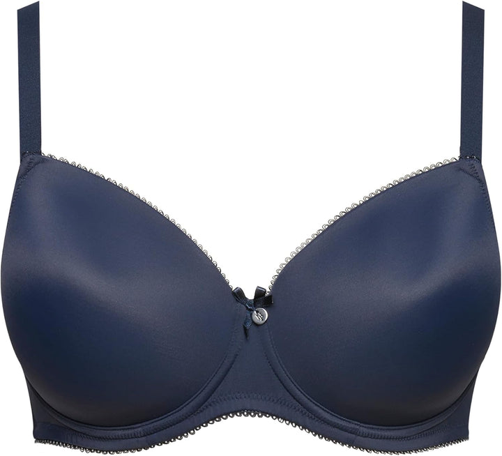 Ulla Popken Damen Bügel-BH, Softschale, Cup B-E 85B Nachtblau, 85B Nachtblau