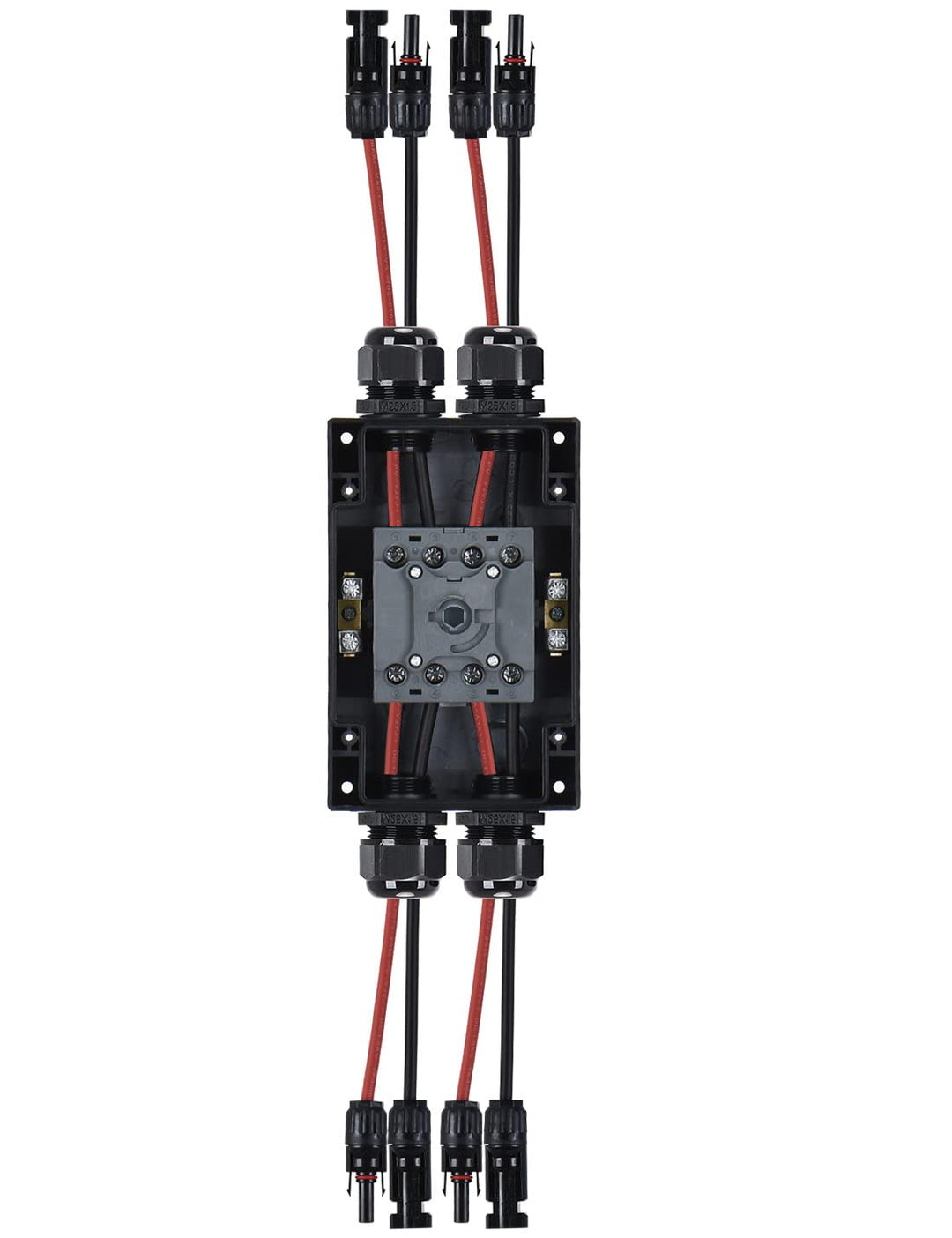 DIHOOL DC Trennschalter 2 Strings PV Anlage mit Generatoranschlusskasten Sicherungsautomat 32A IP66
