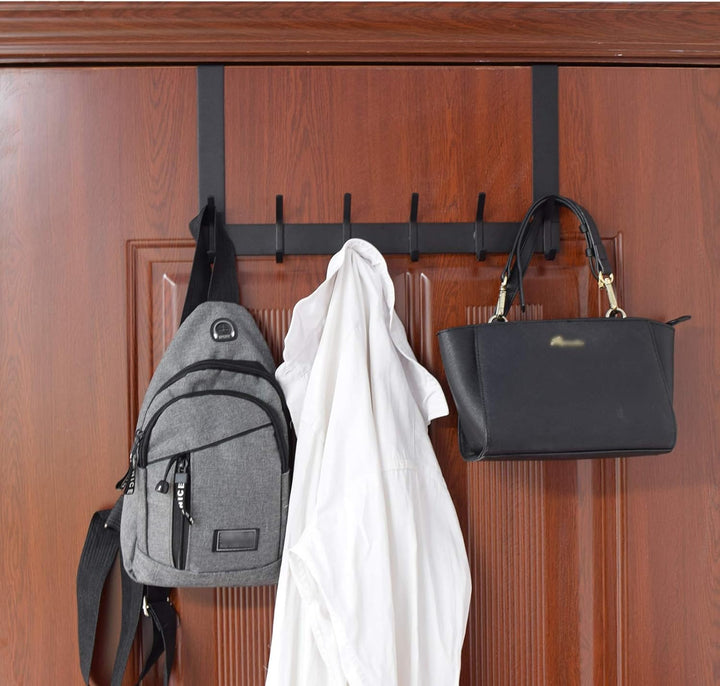 YUMORE Türgarderobe zum Einhängen Türhaken Edelstahl - Türfalz bis 4,5 cm Türgarderobe mit 12 Haken