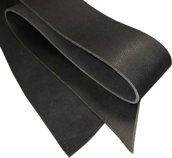 120-150 cm x 8 cm Latigo Lederriemen 3,5-4,5 mm Riemen Gürtelriemen schwarz (130 cm), 130 cm