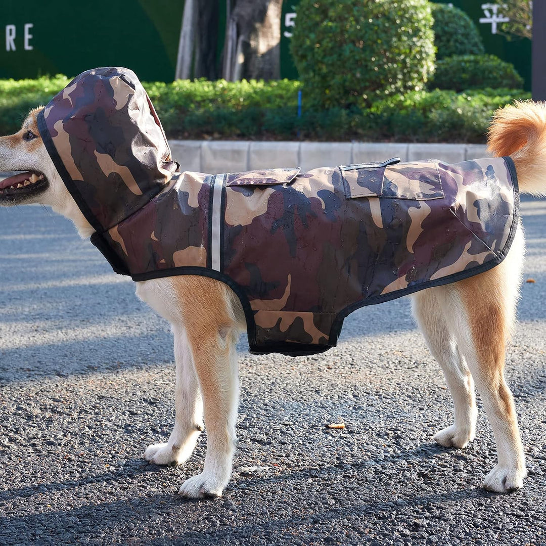 KoKoBin Waterproof Dog Reflective Jacket mit Kapuze Halsloch Super leichte und atmungsaktive wasserd