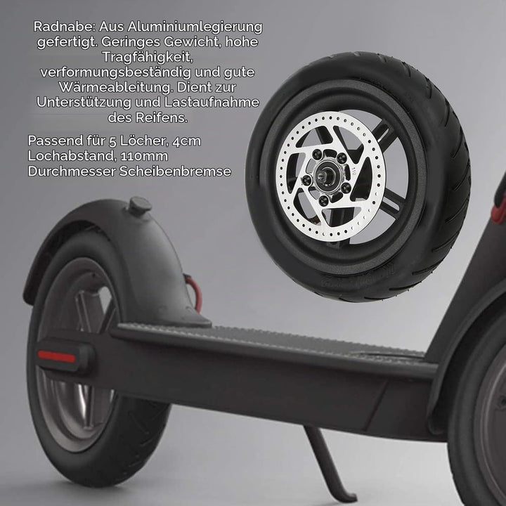 BuyWeek Elektroroller Hinterrad für Xiaomi M365/1S/Lite, 8,5 Zoll E-Scooter Hinterrad Aufblasbare Re