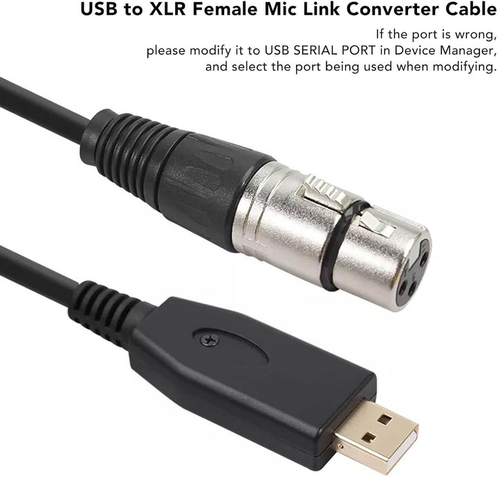 USB-zu-XLR-Mikrofon-Link-Konverterkabel, Langlebiges ABS-Material für Tonstudios