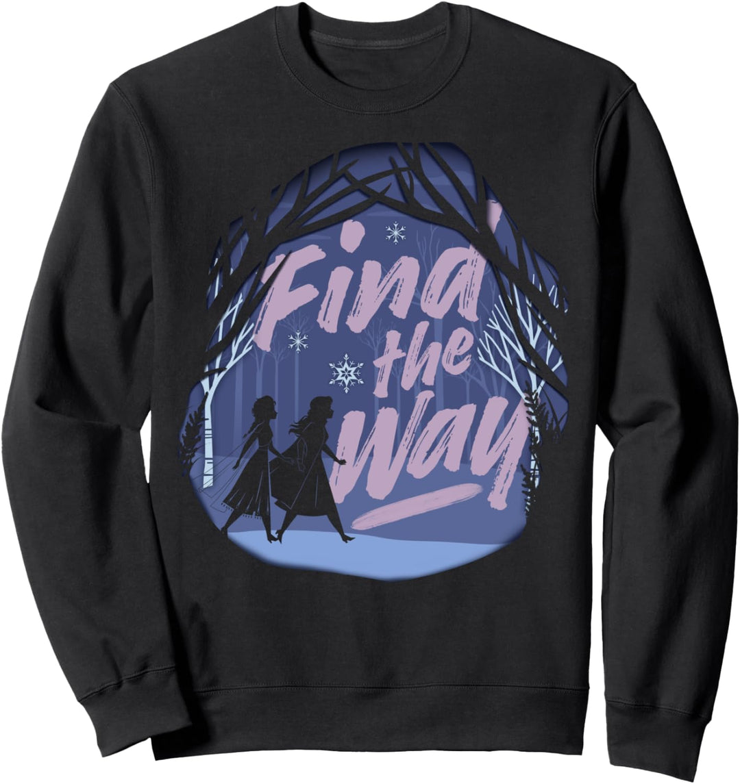 Disney Frozen 2 Anna & Elsa Find The Way Silhouette Sweatshirt
