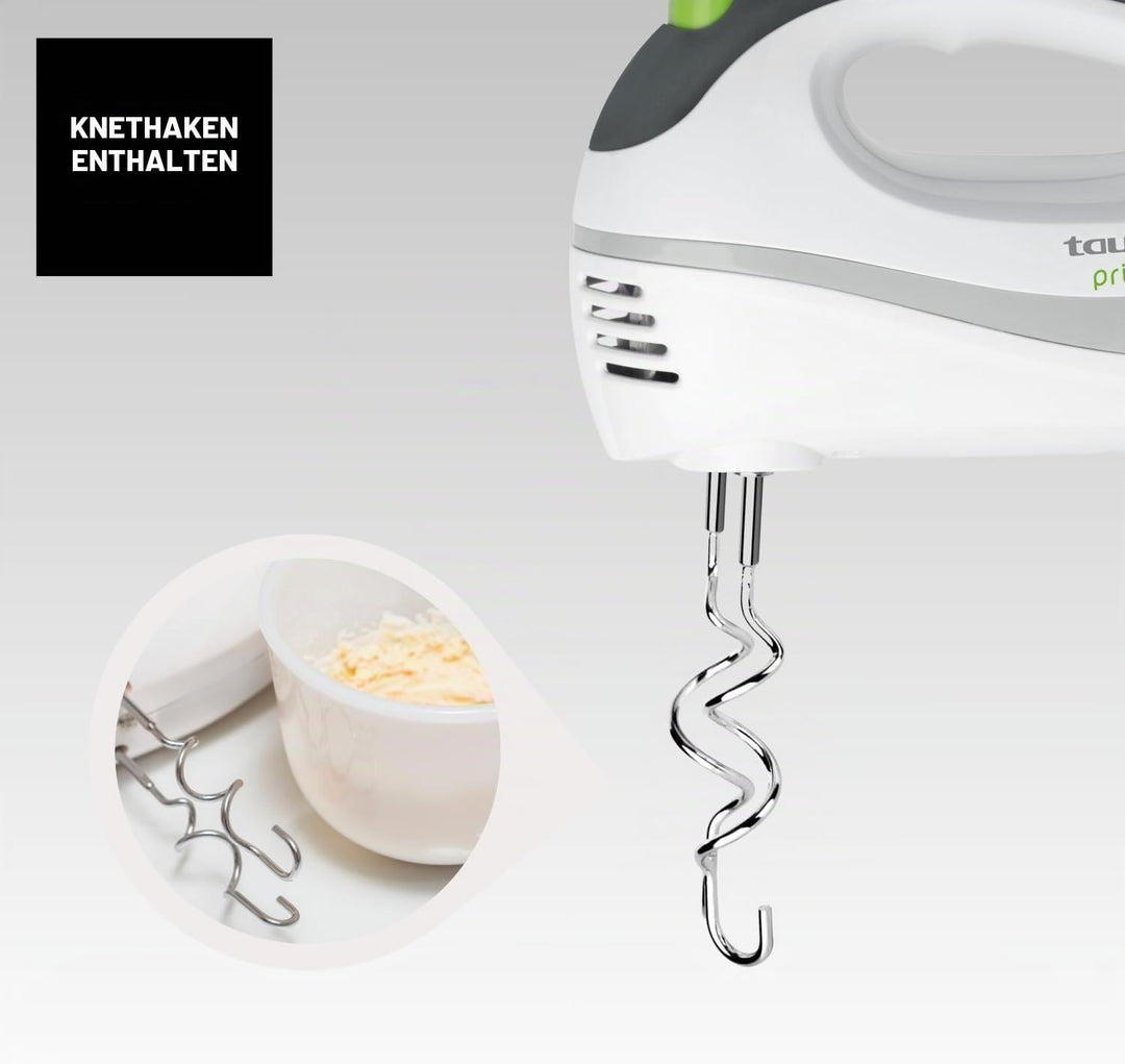 Taurus Handmixer | elektrisch | 300 W | 5 Geschwindigkeitsstufen | Turbofunktion | 2 verschiedene Au