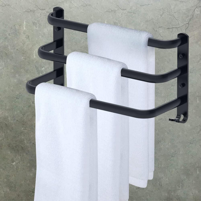 HONPHIER Handtuchhalter Bad 3 Tier Handtuchstange Badezimmer Aluminium Wand-handtuchhalter Handtuchh