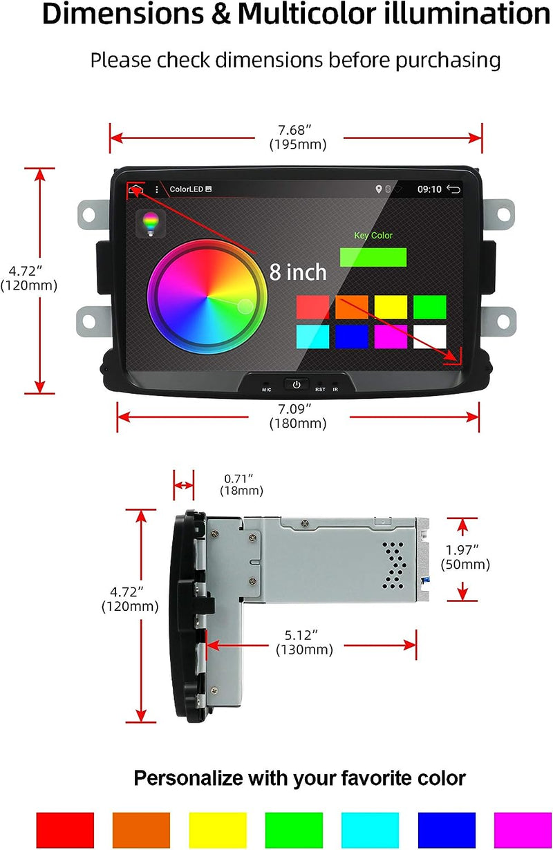 JOYX Android 12 Autoradio Passt für Renault Duster/Dacia Sandero/Lada Xray 2/Renault Captur/Logan 2