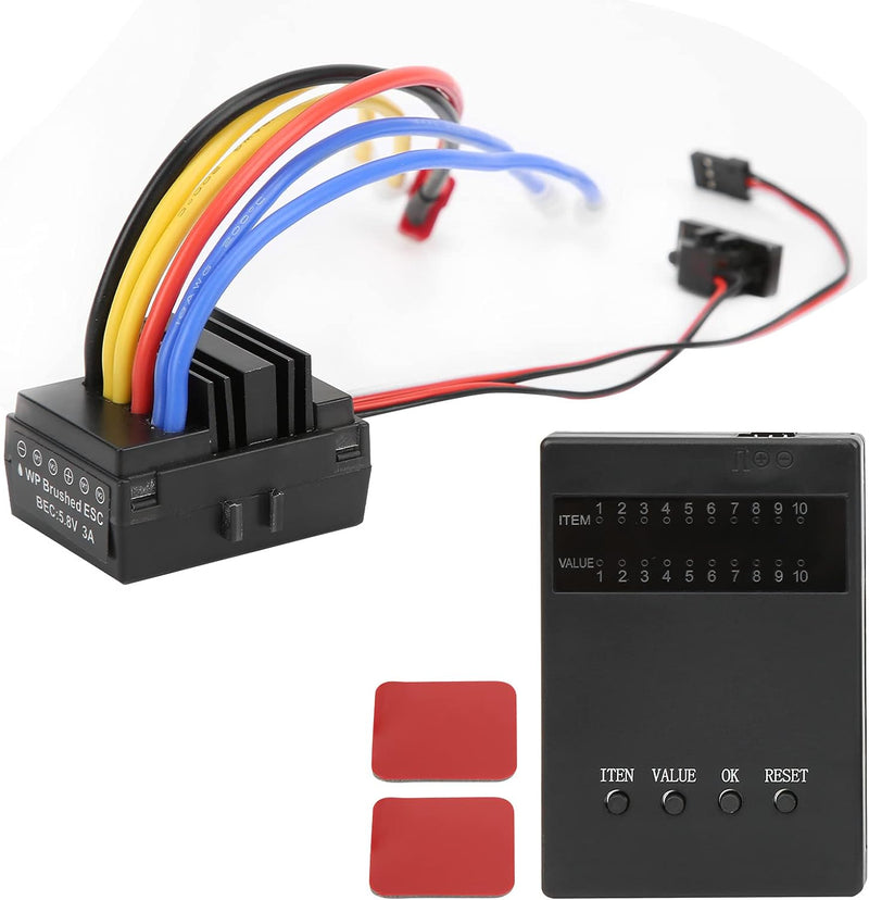 RiToEasysports RC ESC Programmkarte Combo Set 80A Brushed Elektronischer Fahrtenregler mit Programmk