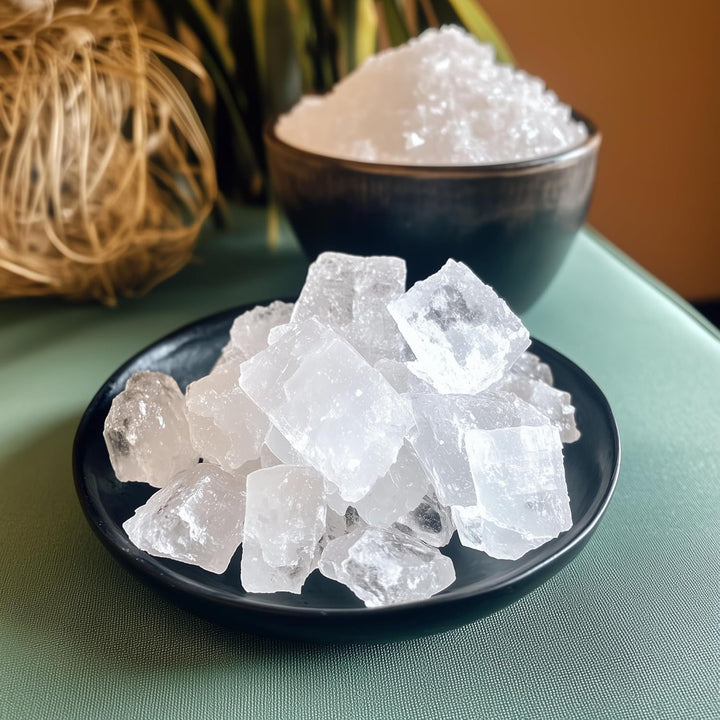 HAF® Weisse Halit Salzbrocken 3 kg | Grobe Steinsalz Brocken ohne Zusätze und naturbelassen aus der