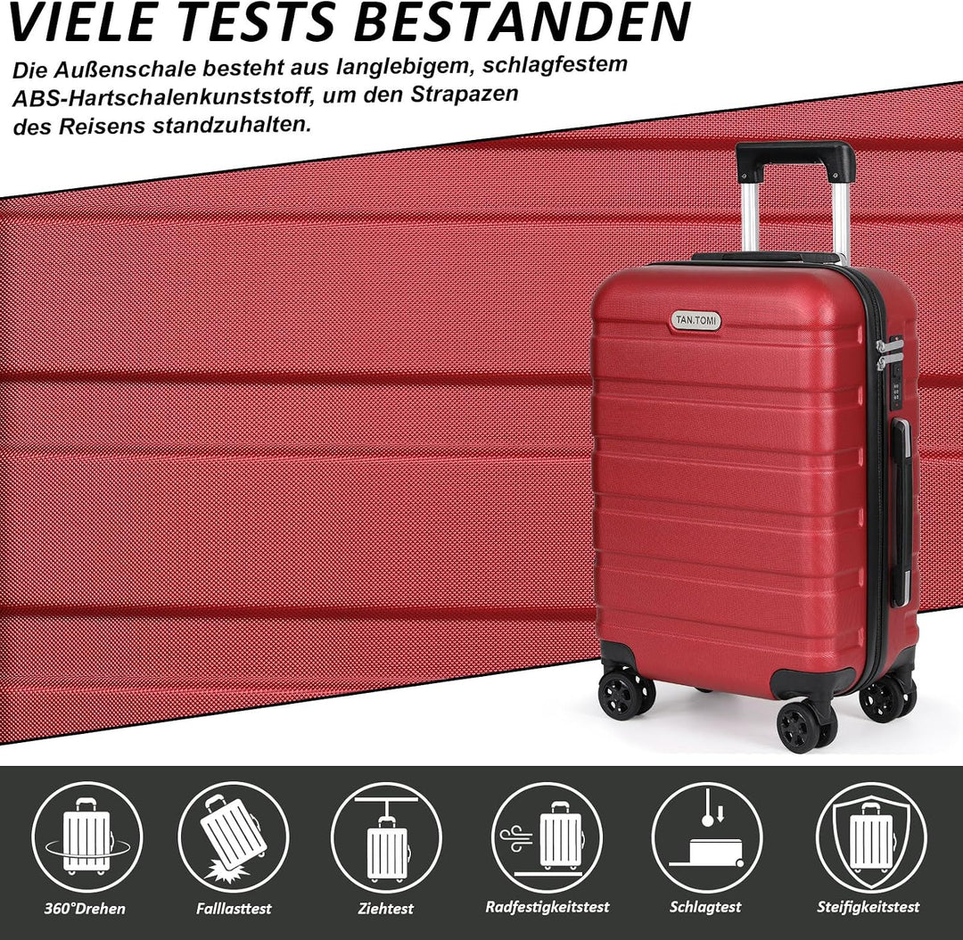 TANTOMI Koffer Gross, Reisekoffer Hartschalenkoffer, Koffer &amp; Trolley mit Passwortsperre, Hartschale