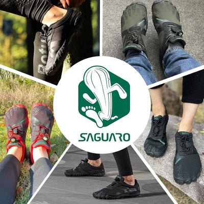 SAGUARO Unisex Barfussschuhe Leicht Atmungsaktiv Tragbar Traillaufschuhe Weich rutschfest Fitnesssch