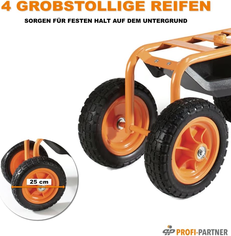 Rollbarer Arbeitssitz/Rollsitz für Gartenarbeit | fahrbarer Sitz, Werkstattwagen, Hocker mit Rollen,