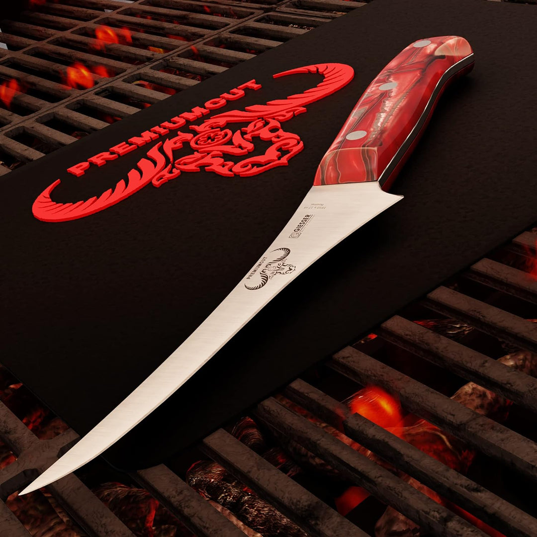 GIESSER seit 1776 - Made in Germany - Filetiermesser 17 cm Red Diamond, PremiumCut Filet No 1, Filie