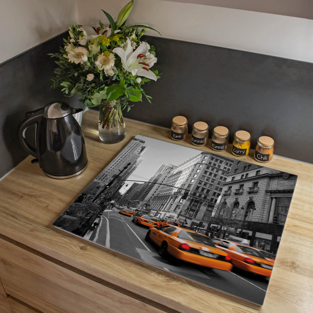 banjado Herdabdeckplatte Glas einteilig 60x52cm - Schneidebrett Herdabdeckung - Herdabdeckplatten Ce