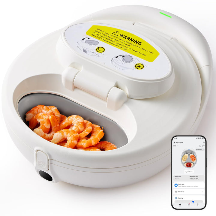 UBPET Futterautomat Katze Nassfutter, Dual-Temp mit Halbleiterkühlung & heizung, App gesteuerter Fut