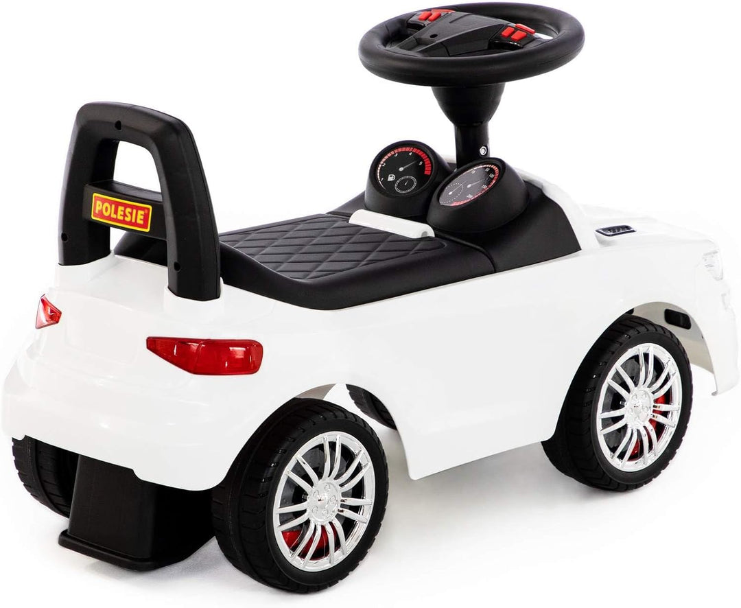 Rutscher Auto weiss Super Car Nr.6 Sound Kinder Rutscherfahrzeug Lauflernhilfe