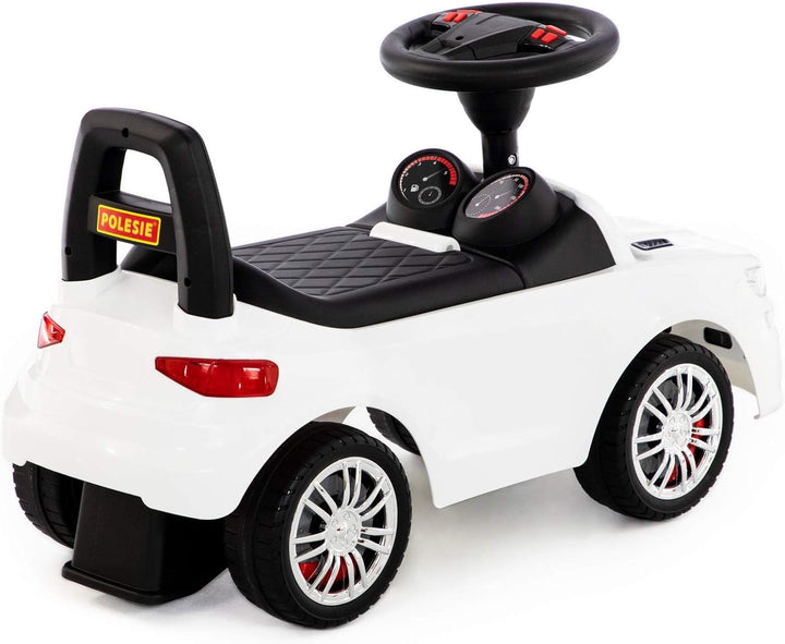 Rutscher Auto weiss Super Car Nr.6 Sound Kinder Rutscherfahrzeug Lauflernhilfe