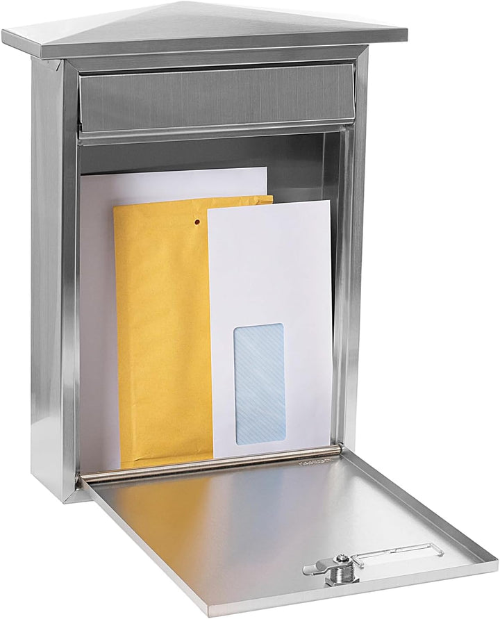 Arregui Home E5717 Individueller Briefkasten aus rostfreiem Stahl, Grösse M (DIN A4), Edelstahl