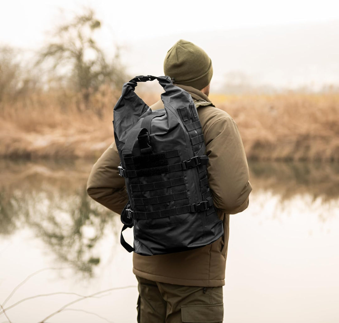 Mil-Tec Tactical Backpack Seals Dry-Bag Schwarz, Schwarz