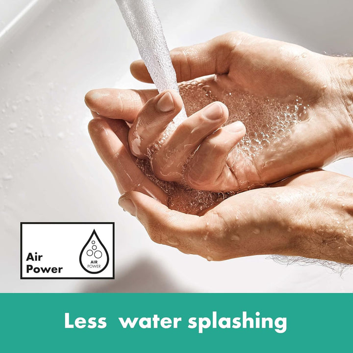 hansgrohe 3-Loch Waschtischarmatur Vivenis, Wasserhahn Bad mit Auslauf Höhe 90 mm, mit Zugstange, Ba
