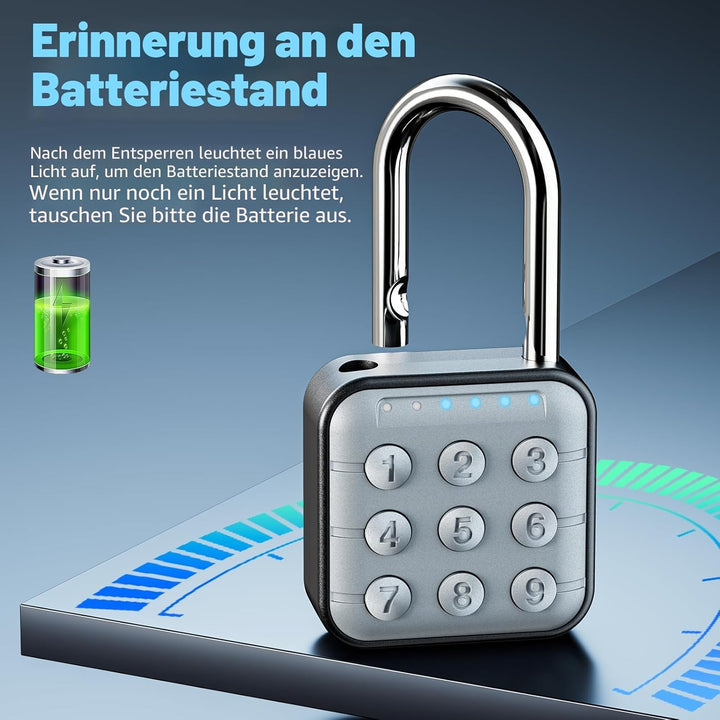 Zahlenschloss, Zahlenschloss für Spind, Schliessfachschloss & Gym Locker Lock - Hohe Sicherheit, ein