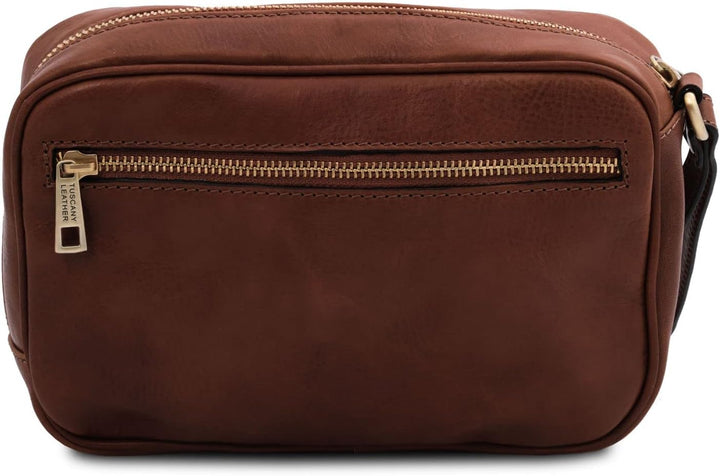 Tuscany Leather Ivan Handgelenktasche/Herrentasche aus Leder Braun, Braun