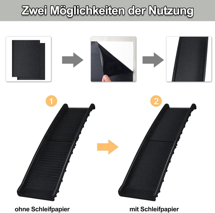 Hunderampe Faltbare Kunststoff Hundetreppe Anti-Rutsch Haustiere Kofferraumrampe bis 90 kg