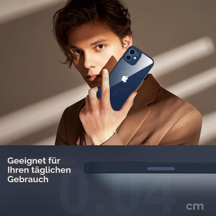 ORETECH für iPhone 12 Hülle 6,1 Zoll mit 2 Schutzfolie, Kompatibel mit Mag-Safe, Stossfest Kratzfest