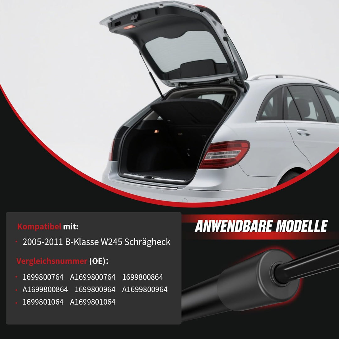 Gasfeder Heckklappe kompatibel mit Mercedes B-Klasse W245 (B150–B200 F-CELL, 2005–2011), OTUAYAUTO 2