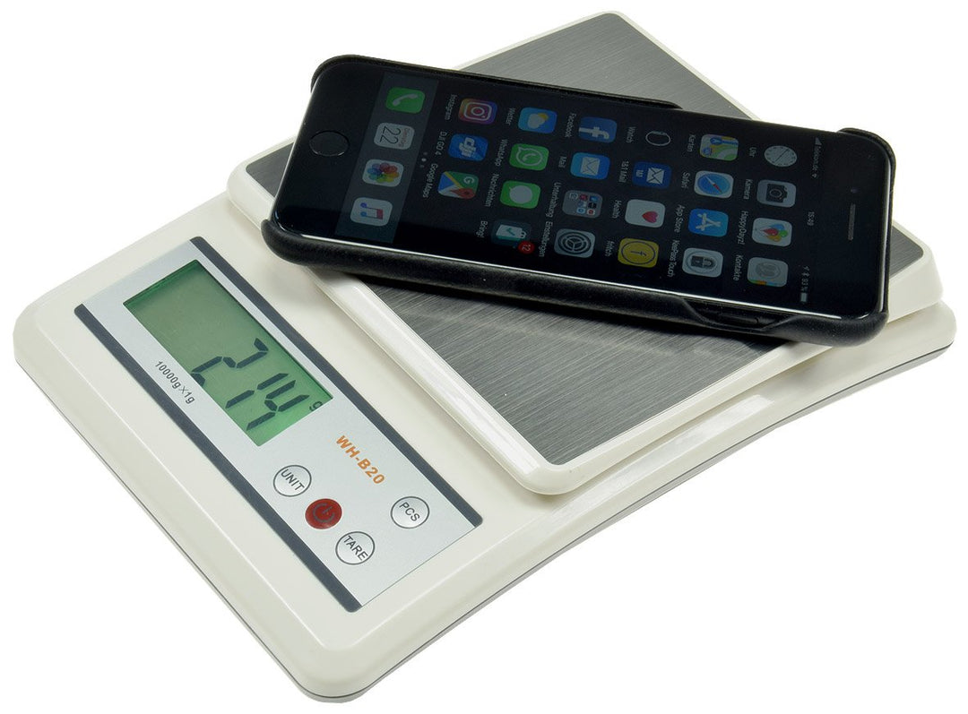 Präzisionswaage Küchenwaage mit Zählfunktion 0-10kg ±1g Edelstahl beleuchtetes Display für z.B. Klei