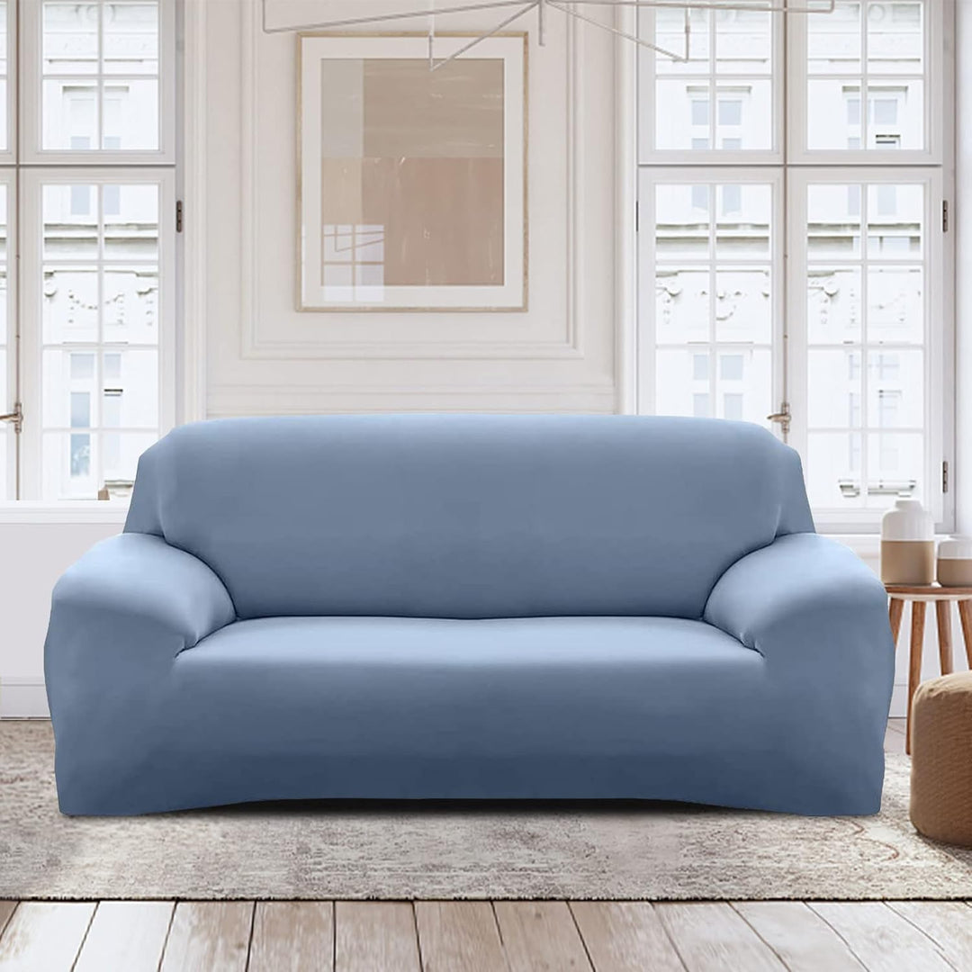 Lydevo Sofabezug 1 Sitzer Stretch Sofahusse Elastischer Sofabezug Spandex Sofa Überzug mit 2 Kissenb