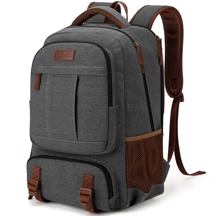 Tzowla Canvas Laptop Rucksack aus Segeltuch,Reise Backpack Tasche Herren und Damen,Arbeit Reiserucks
