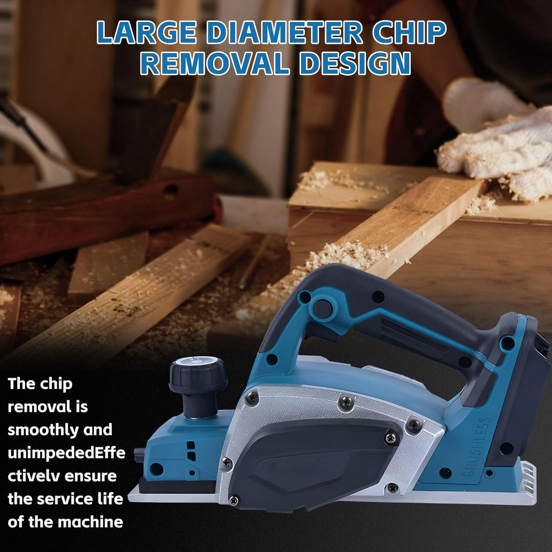 Akku-Hobel kompatibel mit Makita 18V-Akku (82mm, ohne Akku/ohne Ladegerät), 20.000 U/min, Bürstenlos