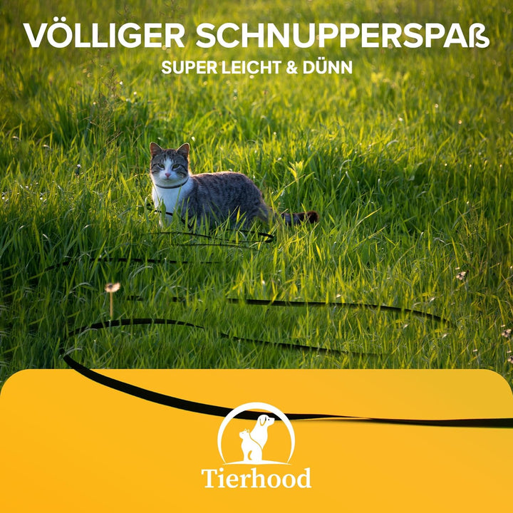 Schleppleine 10m / 15m für Katzen - Katzenleine - extra leichte Leine für Katzen - Cat Leash - Katze